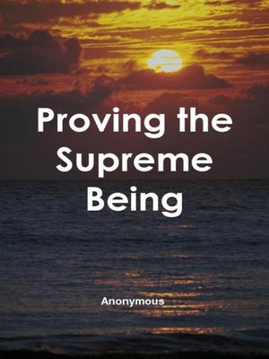 cover image of Proving the Supreme Being
